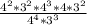 \frac{ 4^{2} *3^2*4^3*4*3^2}{4^4*3^3}