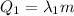 Q_1=\lambda_1 m