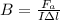 B=\frac{F_a}{I \Delta l}