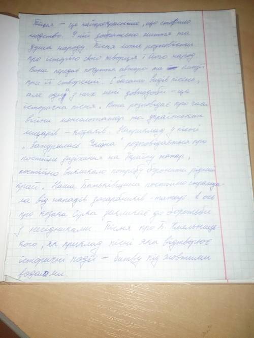 Твір на тему у піснях історія мого народу. дуже треба на завтра. буду вдячна