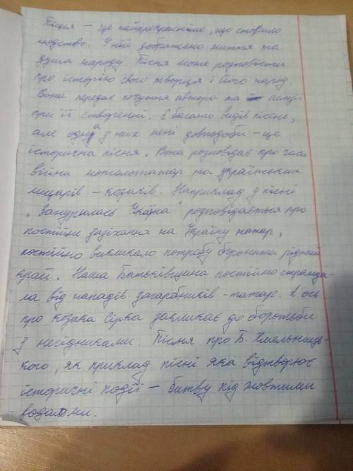 Твір на тему у піснях історія мого народу. дуже треба на завтра. буду вдячна