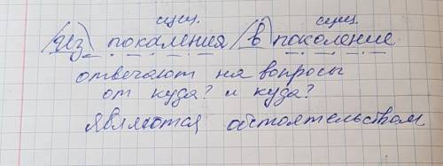 Каким членом предоложения является набор слов из поколения в поколение?