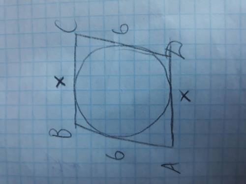 Впараллелограмм вписана окружность. найдите периметр паралеллограмма если одна из его сторон равна 6