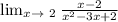 \lim_{x \to\ 2} \frac{x-2}{x^2-3x+2}