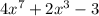 4 x^{7}+2 x^{3} -3