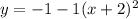 y= -1-1(x+2)^2