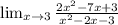 \lim_{x \to \inft3} \frac{ {2x}^{2} - 7x + 3}{ {x}^{2} - 2x - 3}