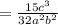 = \frac{15 c^{3} }{32 a^{2} b^{2} }