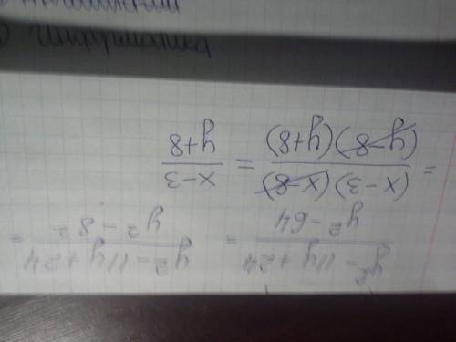 Сократите дробь: а) у^2 - 11y + 24 / y^2 - 64 = б) 2z^2 + 9z - 5 / 4z^2 - 1 =