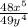 \frac{48 x^{5} }{ 49y^{4} }