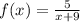 f(x) = \frac{5}{x+9}