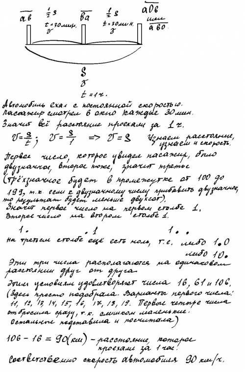 20 и первый полный ответ сделаю лучшим автомобиль ехал с постоянной скоростью. вначале пассажир увид