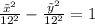 \frac{\tilde{x}^2}{12^2} - \frac{\tilde{y}^2}{12^2} = 1