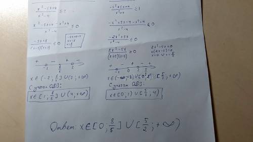 Решить неравенства: 1) x2+5|x|+4< 0 2) |(x2-5x+4)\(x2-4)|< =1