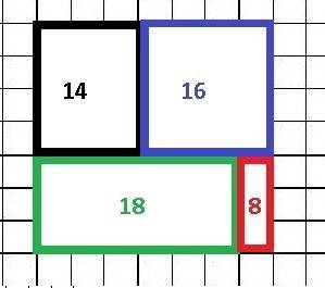 Прямоугольник разбили на четыре прямоугольника так. как показано на рисунке. периметры трех маленьки