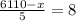 \frac{6110-x}{5} =8