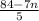 \frac{84-7n}{5}