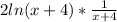 2ln(x+4)* \frac{1}{x+4}