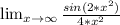 \lim_{x \to \infty} \frac{sin(2*x^2) } {4*x^2}