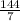 \frac{144}{7}