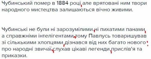 Розставте правильно розділові знаки в реченні чубинський помер в 1884 році але врятовані ним твори н