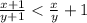 \frac{x+1}{y+1}