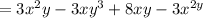 =3x^{2}y-3xy^{3}+8xy-3x^{2y}