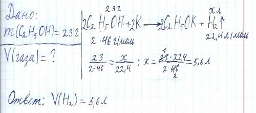 Вычислите объем газа вфделившегося при взаимодействии 23г этанал с калием