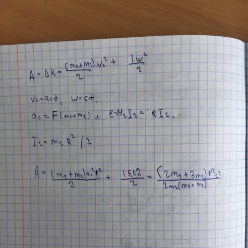 100 . по гладкой горизонтальнок поверхности без трения может перемещаться тело массы m1. на нем укре