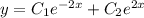 y=C_1e^{-2x}+C_2e^{2x}