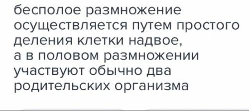 Объясните, в чём различие бесполого и полового размножения