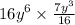 {16y}^{6} \times \frac{ {7y}^{3} }{16}