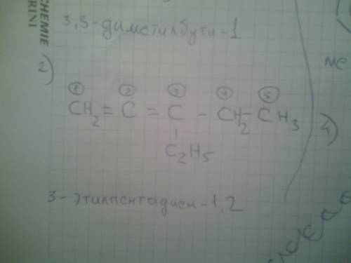 Напишите структурные формулы веществ 3,3 диметилбутин-1 3- этилпентадиен-1.2 метилбензол 3-пропилокт