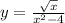 y= \frac{ \sqrt{x} }{x^2-4}