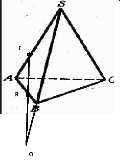 Треугольной пирамиде sabc e принадлежит sa r принадлежит ca укажите точку пересечения прямой er и пл