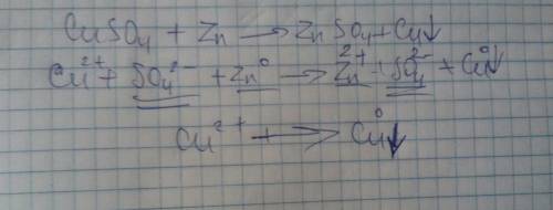 Напишите молекулярное и полное уравнение реакции : cu²⁺ → cu⁰