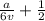 \frac{a}{6v} + \frac{1}{2}