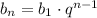 \[{b_n}={b_1}\cdot{q^{n-1}}\]