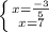 \left \{ {{x = \frac{-3}{5} } \atop {x=7}} \right.