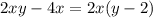 2xy-4x=2x(y-2)