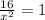 \frac{16}{x^2}=1