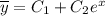 \overline{y}=C_1+C_2e^x