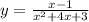 y= \frac{x-1}{x^2+4x+3}