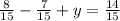 \frac{8}{15}-\frac{7}{15}+y=\frac{14}{15}