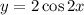 y=2\cos2x