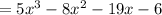 =5x^3-8x^2-19x-6