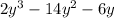 2y^3-14y^2-6y