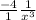 \frac{-4}{1} \frac{1}{x^3}