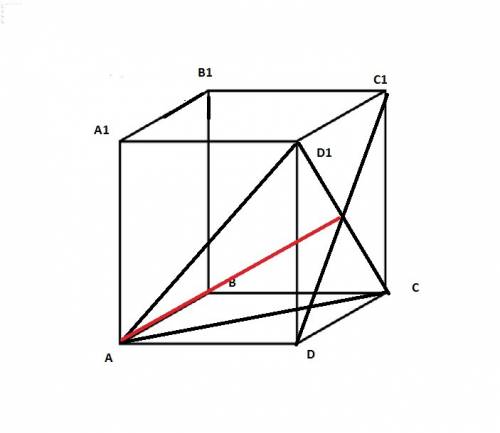 Вкубе авсda1b1c1d1 указать расстояние между b и a1d1, c1 и bd, a и c1d, a и cd1,если о – центр нижне
