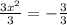 \frac{3x^2}{3} =- \frac{3}{3}